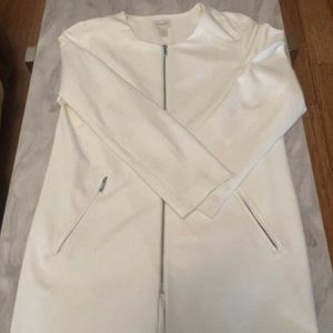 Chico's Topper Jacket Womens Size 1, Sleek Full Zip, Round Neck Stretch